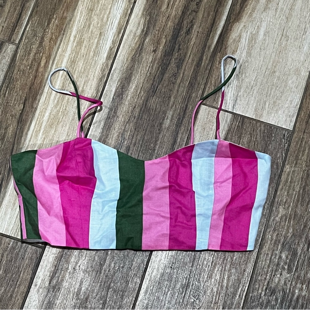 Zara striped bra spaghetti strap top